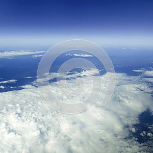 Sky Above the Clouds,Â Cloudscape background, Blue Sky and Fluffy Clouds